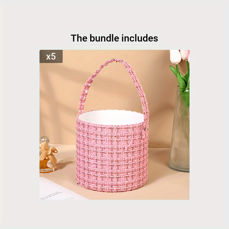 Plaid Flower Packaging Bags Wedding Gift Boxes
