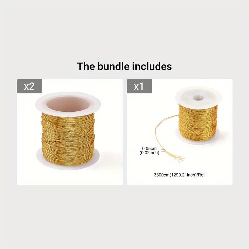 About 50 Meters Golden Silk Thread Diy Beading Thread - Temu