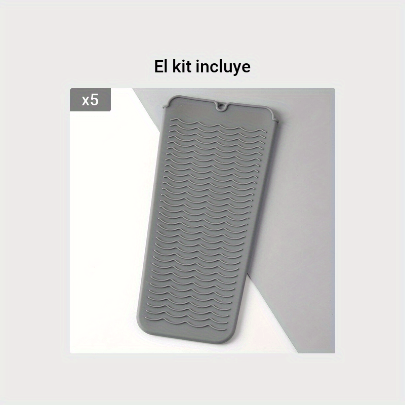 Comprar Almohadilla térmica de silicona para rizador de pelo, funda  anticalor con Clip permanente, bolsa de almacenamiento para plancha de pelo