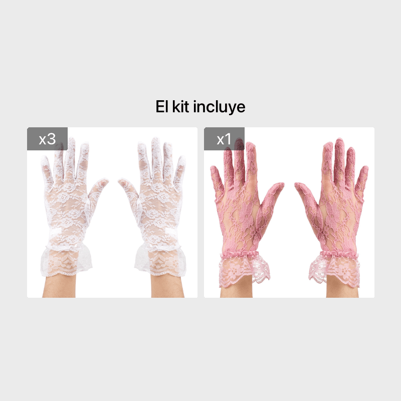 Guantes blancos para niños 100% elástica jersey de algodón Primera comunión  Flower Girl Cosplay Tea Party Dance, Pascua -  México