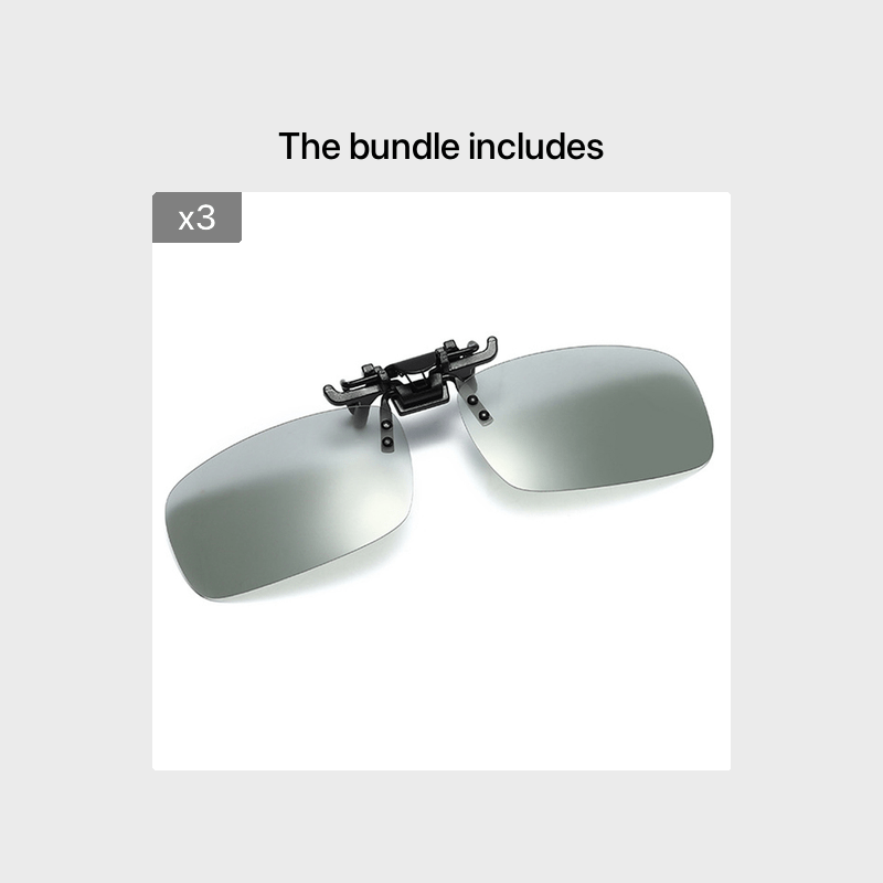 Premium Cool Clip On Sunglasses Polarized Rectangle Sunglasses