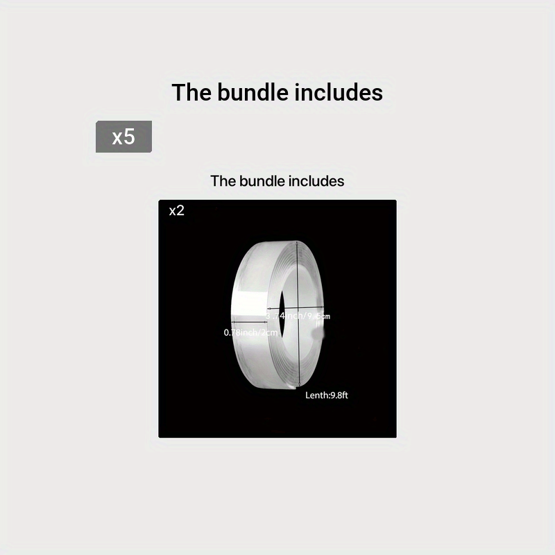 Heavy Duty Double Sided Tape Reusable for Home Office Car