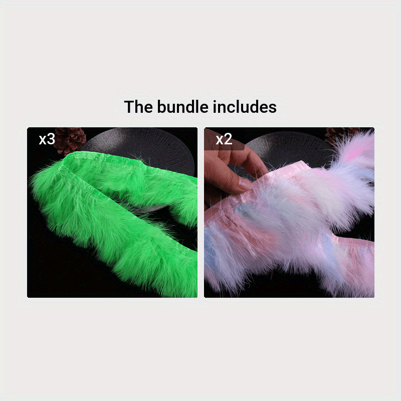 1 Meter /bag Multi colored Turkey Marabou Feathers Fringe - Temu