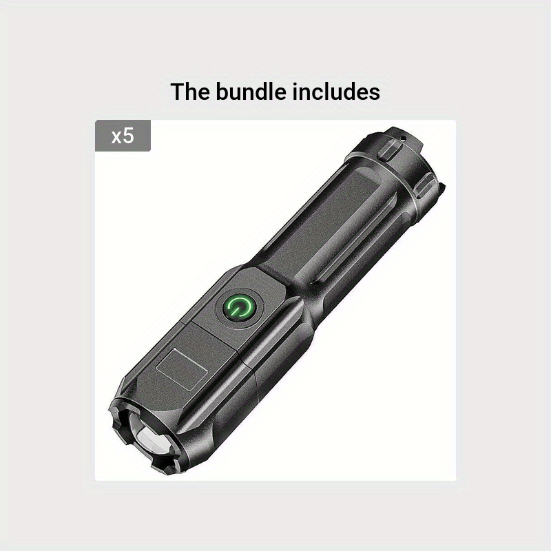 Super Bright Zoomable Flashlight - Portable, Multi-functional, Telescopic  Zoom For Outdoor Home Use Rechargeable Flashlights, Mini Zoomable  Flashlights, Emergency Power Outage Super Bright Flashlight For Camping,  Emergency For Hotels/natatorium - Temu