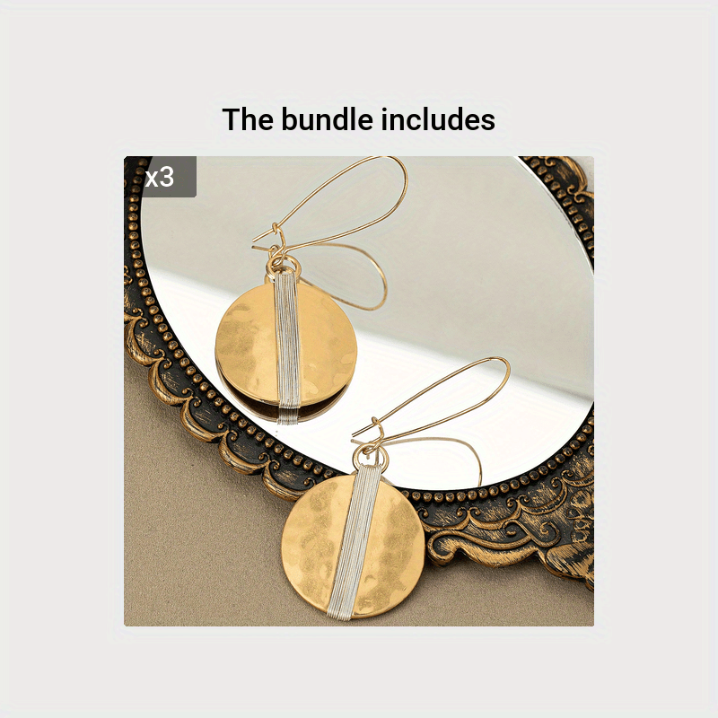 Vintage Round Threaded Earrings, Long Dangle