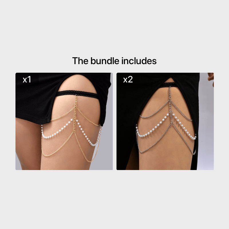 Stretch Layered Leg Chain Jewelry, Boho Style