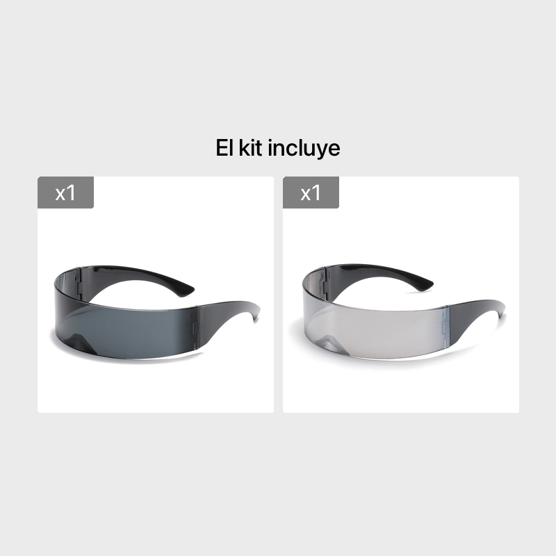  FEISEDY Gafas de sol con visera cibernética futurista de los  años 80 para hombres y mujeres, estilo punk, Cosplay B2740, Negro - : Ropa,  Zapatos y Joyería