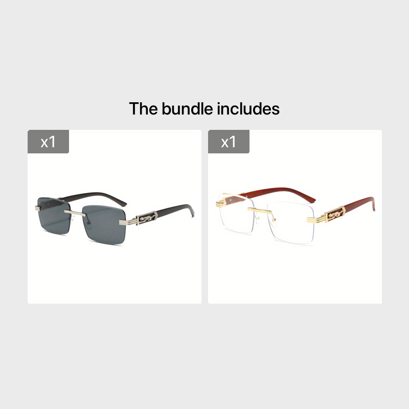 Vintage Sunglasses Edgeless Cut Edge Sunglasses