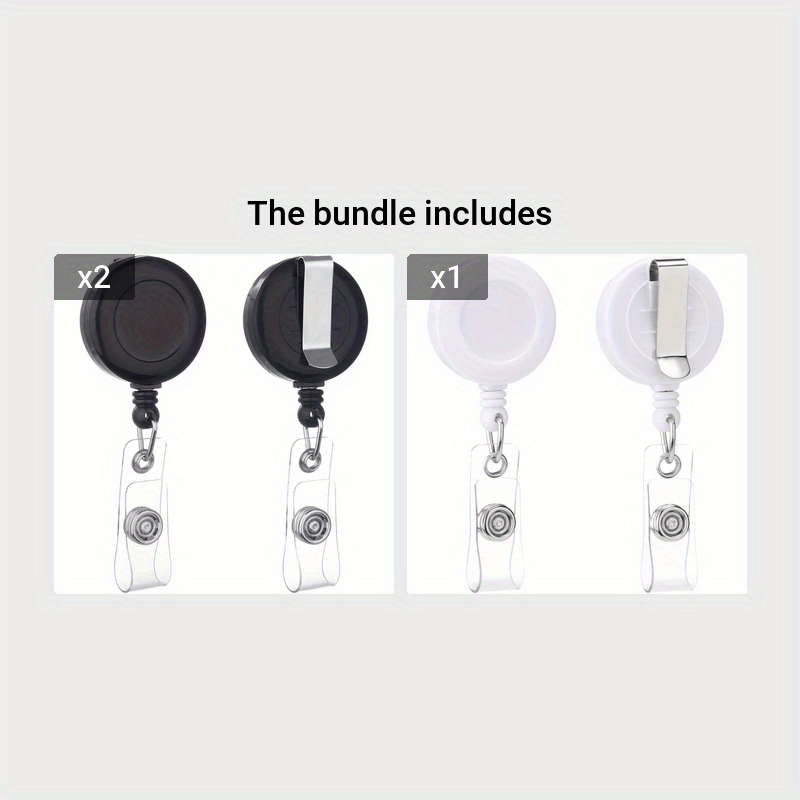 Retractable Id Name Badge Holder Reels With Belt Clip - Temu