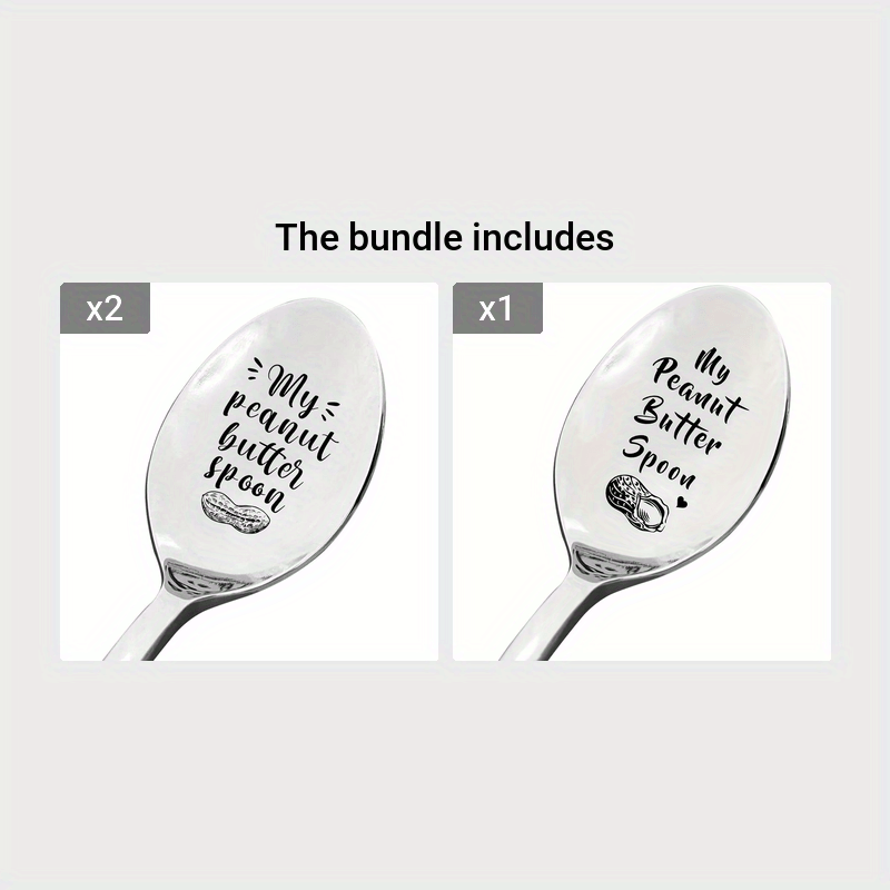 My Peanut Butter Spoon Stainless Steel Spoon For Restaurant Best Peanut  Butter Spoon Dessert Spoon Gift For Mom Dad Birthday Christmas Gift For  Restaurants/cafe - Temu