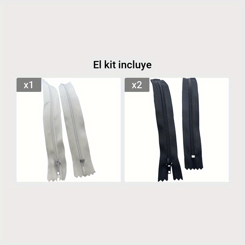 2 piezas cremalleras de costura para coser manualidades nailon