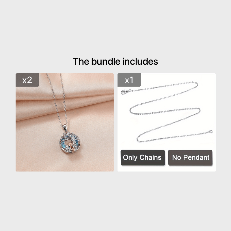 Cat Branch Crystal Pendant Necklace For Men