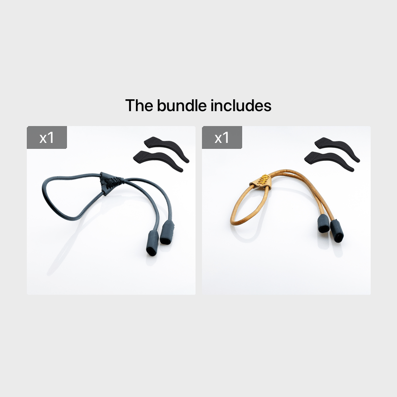 OOLVS Eyeglasses Chains PU Leather Lanyard Retainer Strap Cord