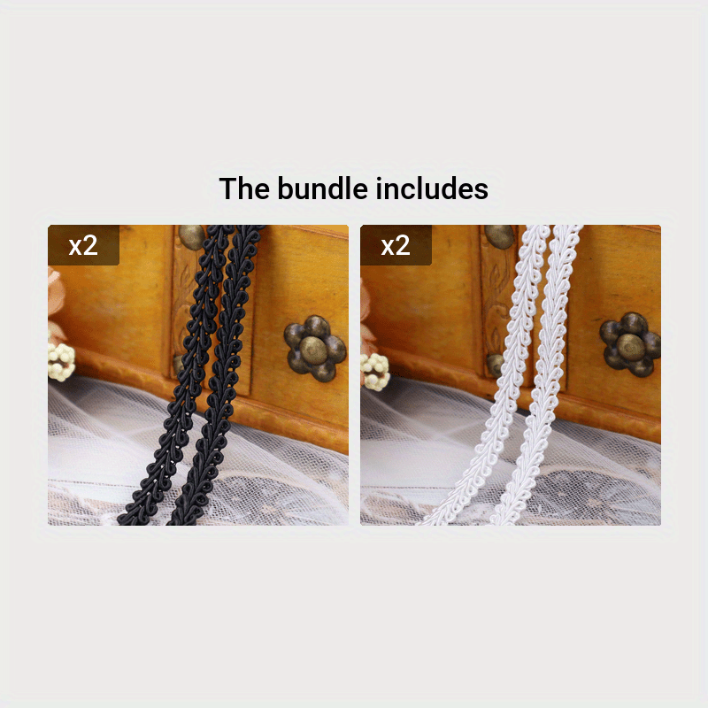 18 Yards Braid Gimp Trim Braided Cord Scalloped Edge Braid - Temu