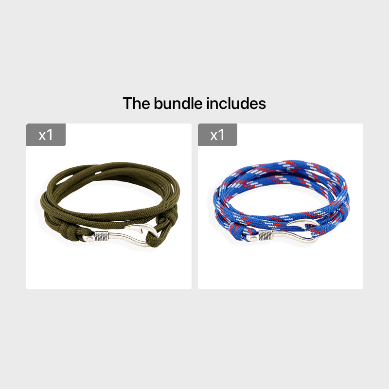 Navy Style Fishhook Bracelet Multicolor Hand Rope Accessory