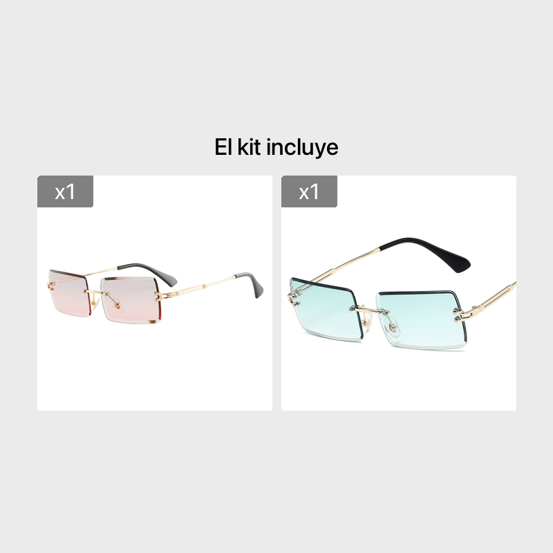  BAIGUAN Gafas de sol cuadradas vintage de metal para hombre,  color degradado, marco grande, letra B, para mujer (color C1, tamaño: talla  única) : Ropa, Zapatos y Joyería