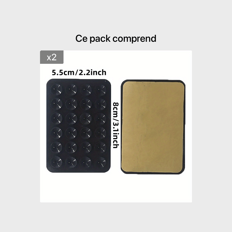 8 Ventouses Silicone FINELYCR Pour Téléphone - Adhésif Fort, Multifonction - Support Anti-chute