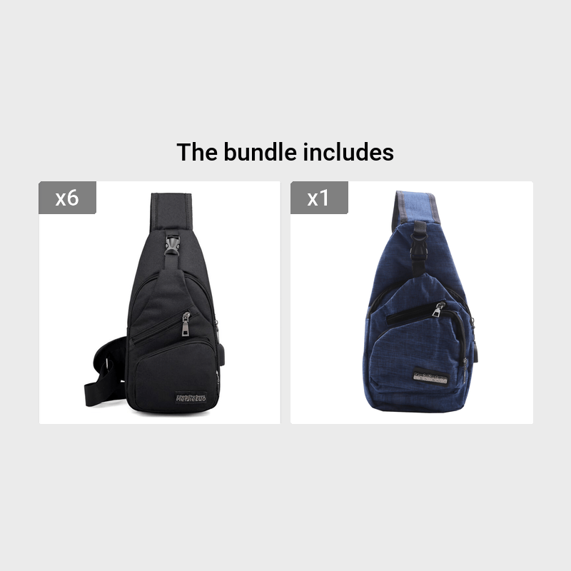Spencer Small Sling Bag for Men Women - Crossbody Chest Shoulder Backpack Water Resistant Travel Bag with Earphone Hole for Gym Travel Hiking (11.8