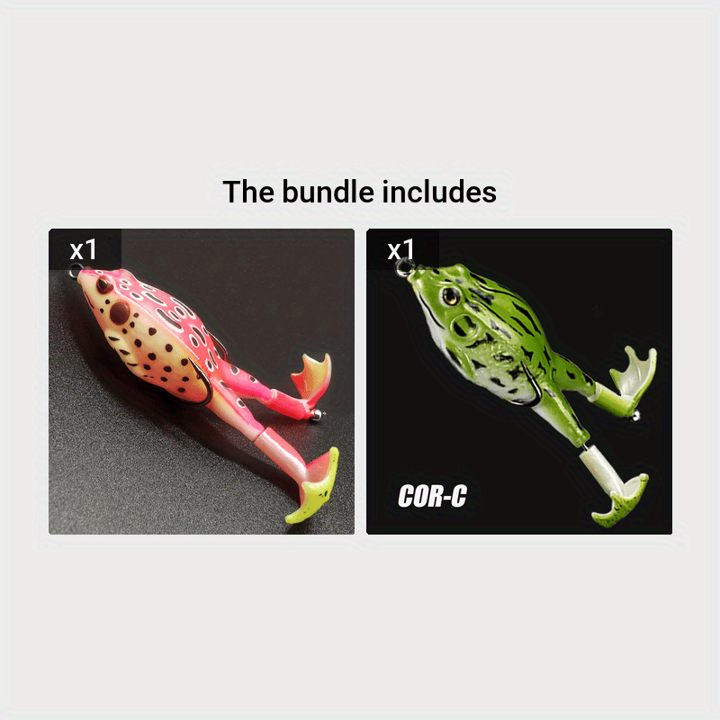 定番人気！ 1個 frog leg lure フィッシングリール 多色 （グリーン ルアー・フライ