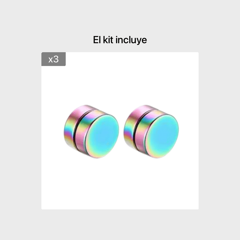 Pendientes magnéticos de acero inoxidable de moda para hombres y mujeres,  CZ Clip en pendientes de acero inoxidable multicolor