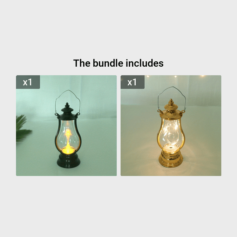 Retro Electronic Candle Lantern Light Flameless LED Oil Lamp Mini