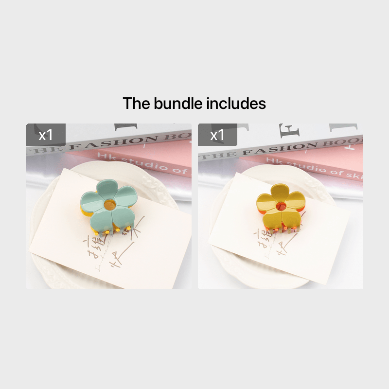 Sweet Flower Hair Claw Clip Non Slip Strong Hold Grip