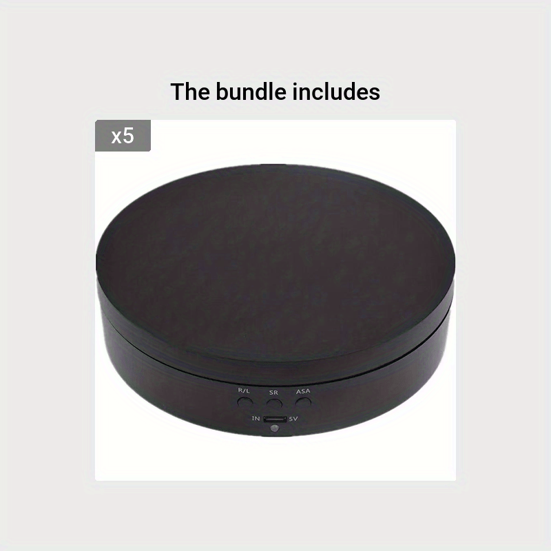 20cm 360 Degree 5V Electric Auto-Rotation Photography Rotating Turntable  Display Stand Display Turntable(Black suede) ONI
