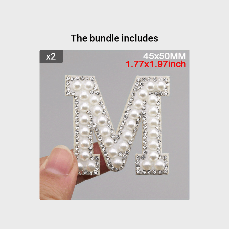 Rhinestone English Alphabet Letter 3D Iron On letters Patch For Cloth Bags  Shoes