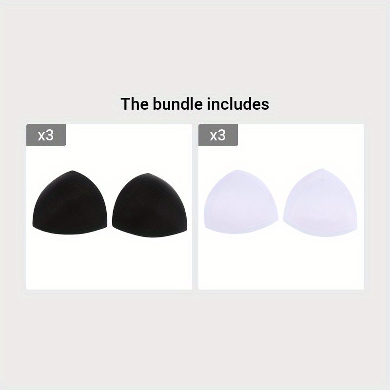 6 pairs Removeable bra pad insert for sport bra and bikini tops (Beige)