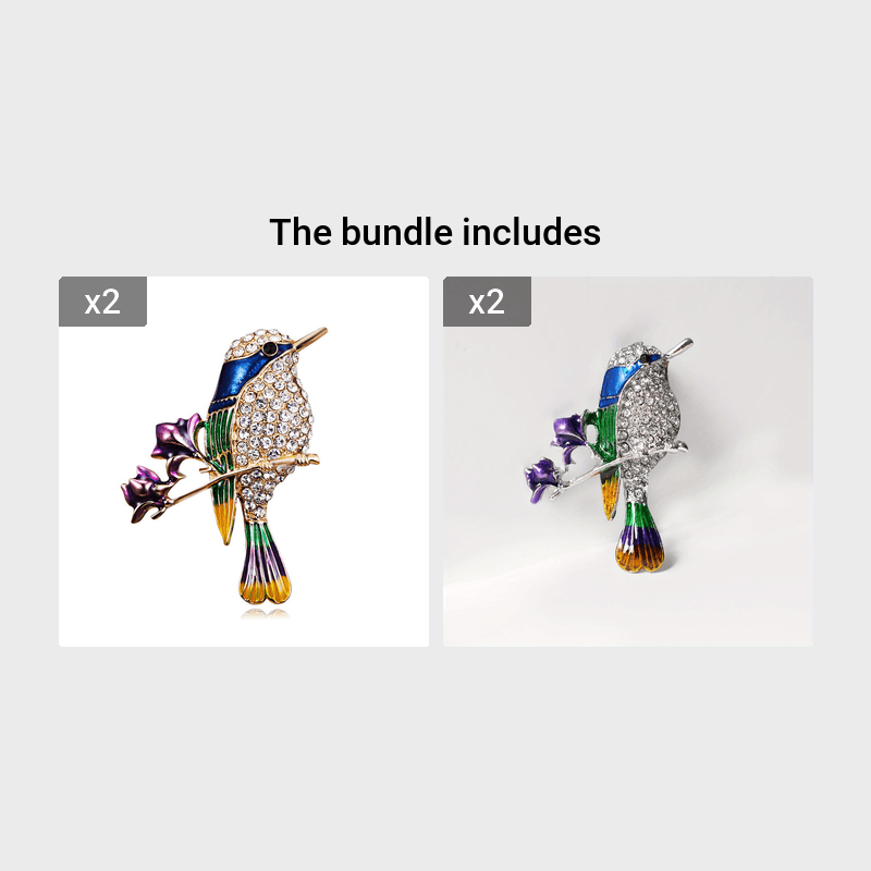 Hummingbird brooch pins for women fashion Bird pins Elegant rhinestone  crystal women's brooches pin