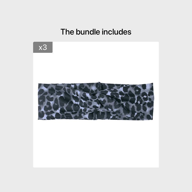 Leopard Print Knot Boho Headbands For Women Wide Sweatbands Hair Accessories