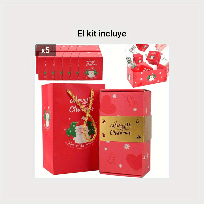 Caja sorpresa caja de regalo, caja de regalo de sobre rojo plegable  plegable, caja de regalo explosiva dinero emergente regalo sorpresa de  cumpleaños Navidad Halloween