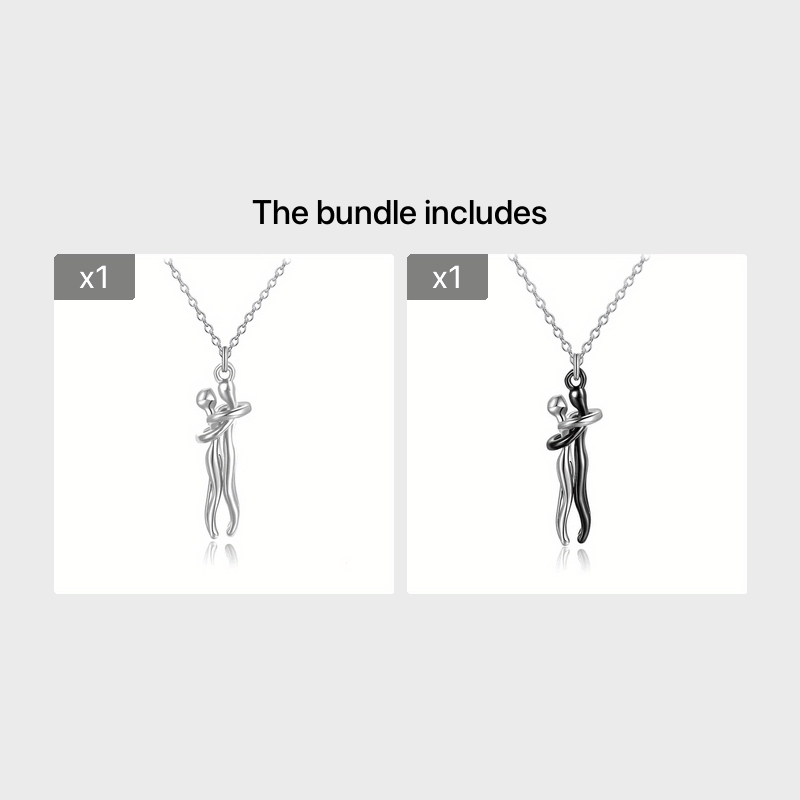 Couple Hug Pendant Necklace, Family Hug Design