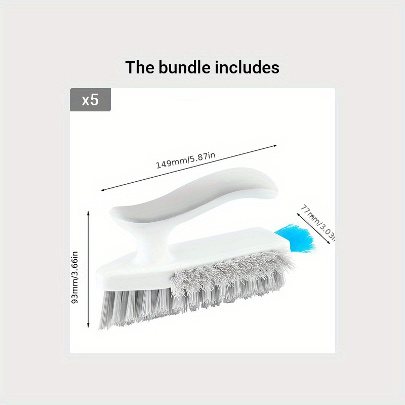 1pc] Multi-Functional Crevice Brush For Bathroom, Wall Corner Cleaning,  Toilet, Hand-Held Floor Brush, Seam Cleaning Brush With Hard Bristles
