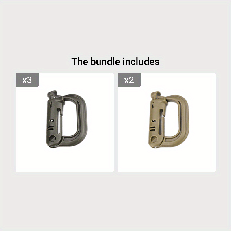 2 PCS Molle D-Ring Clip Hook Grimloc Backpack Locking Buckle Carabiner Snap  On