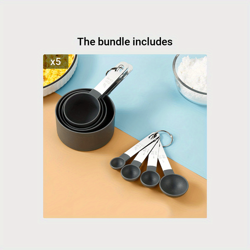 Measuring Cups And Spoons Stackable Stainless Steel Handle Plastic Head  Accurate Tablespoon For Restaurants/cafe - Temu