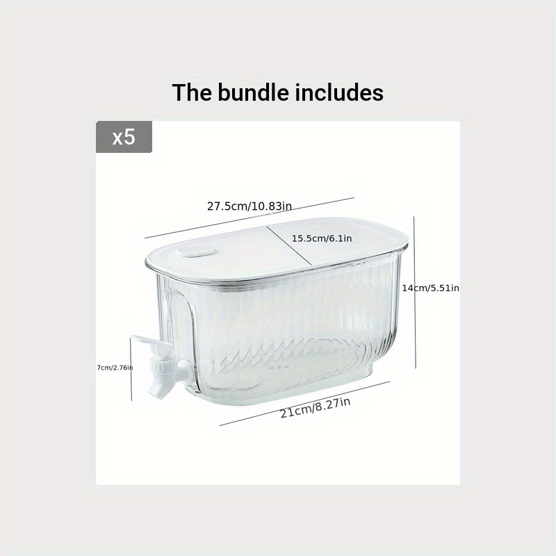 1pc Cold Kettle With Faucet Large Capacity Refrigerator Water Jug Beverage  Dispenser Lemonade Bottle Summer Cool Water Bucket