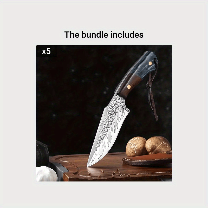 Forged Boning Knife Set Handmade Chef Knife Professional Kitchen Knife  Slaughtering Knife Wooden Handle Knife for Kitchen Items