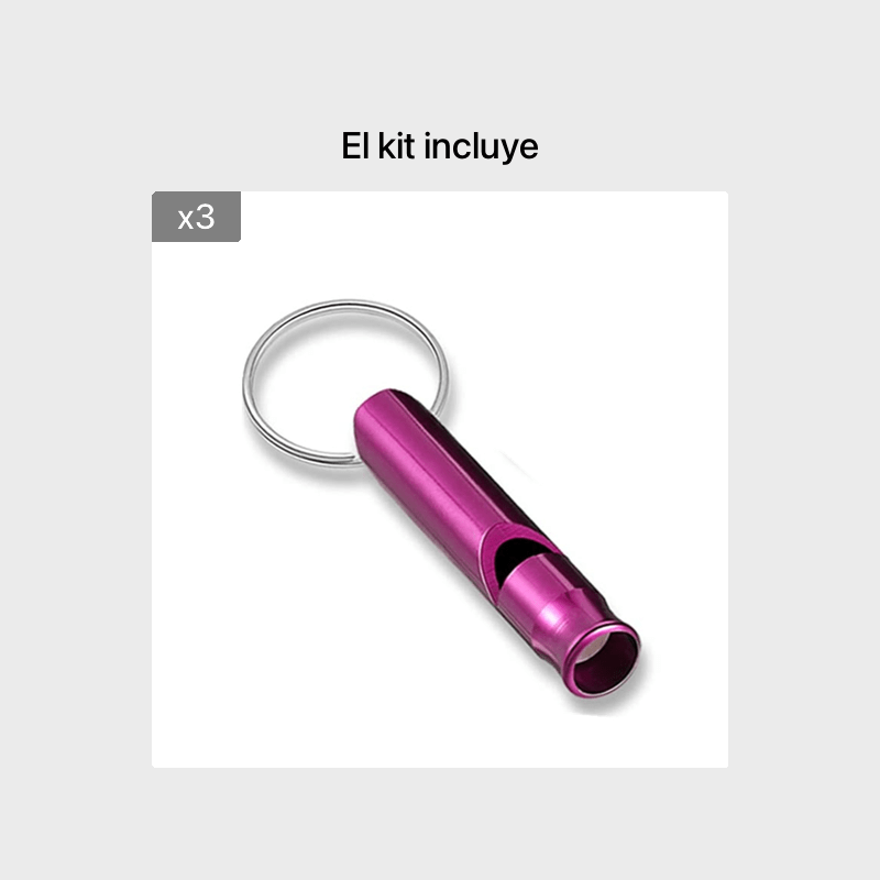  Silbato de supervivencia, Rigtee, de aleación de aluminio,  silbato de rescate con cordón para el cuello y llavero para exteriores,  supervivencia, entrenador, silbatos de árbitro, salvavidas de engranajes,  silbato de dos