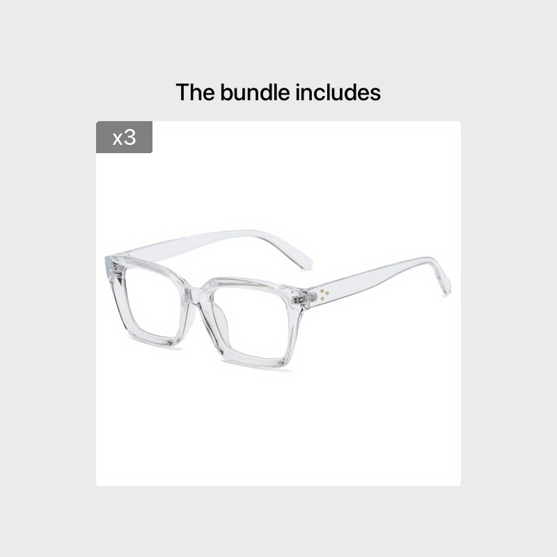 Men's Square Frame Flat Mirror Rice Nail