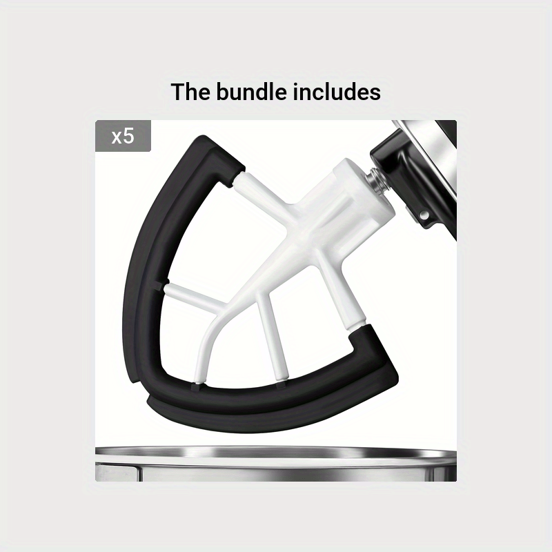 Tilting Head Stand Up Mixer For 4.5-5 Quart Flat Mixing Paddle With  Flexible Silicone Edge Bowl Scraper For Flex Edge Mixer For Kitchen  Appliance Auxiliary Accessories - Temu United Arab Emirates