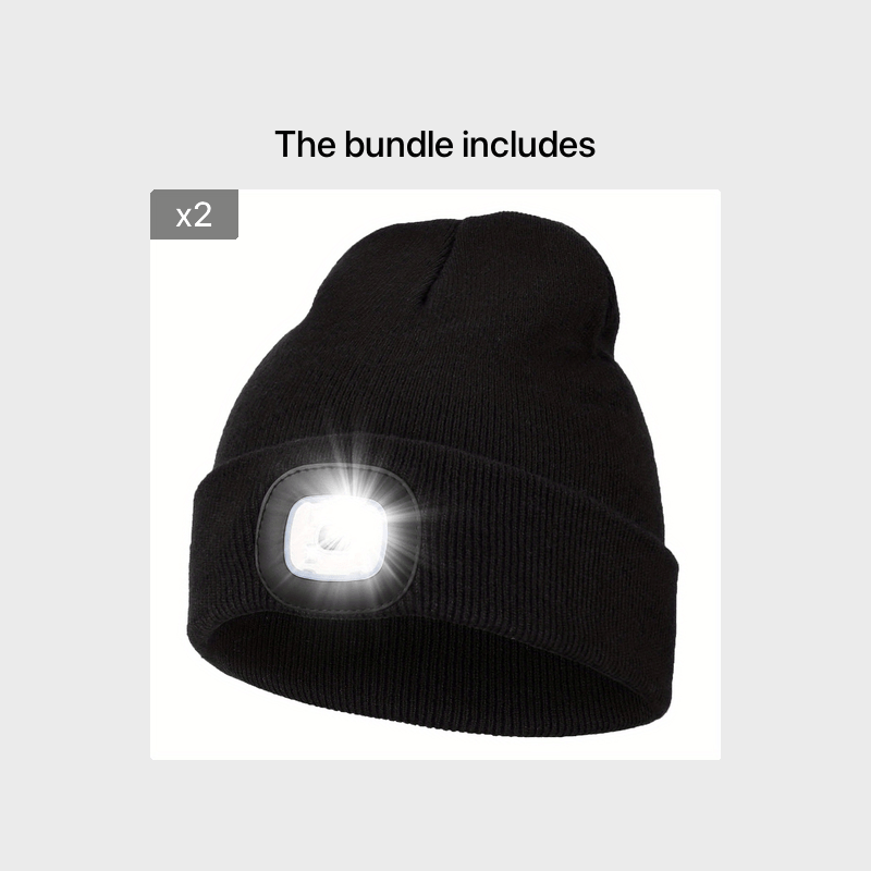 Solid Color Unisex Led Beanie Luce Cappello Lampada - Temu Italy