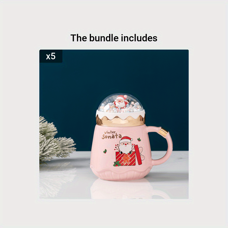 Creative Mug, Christmas Theme Cup, Trendy Cute Water Cup Coffee Cup Ceramic  Water Cup Halloween Christmas Gift For Restaurants/cafe - Temu