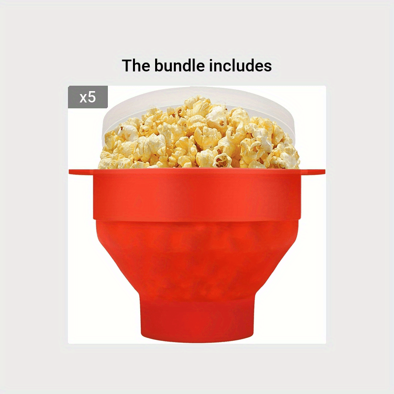 Collapsible Silicone Microwave Popcorn Popper Quick And Easy - Temu