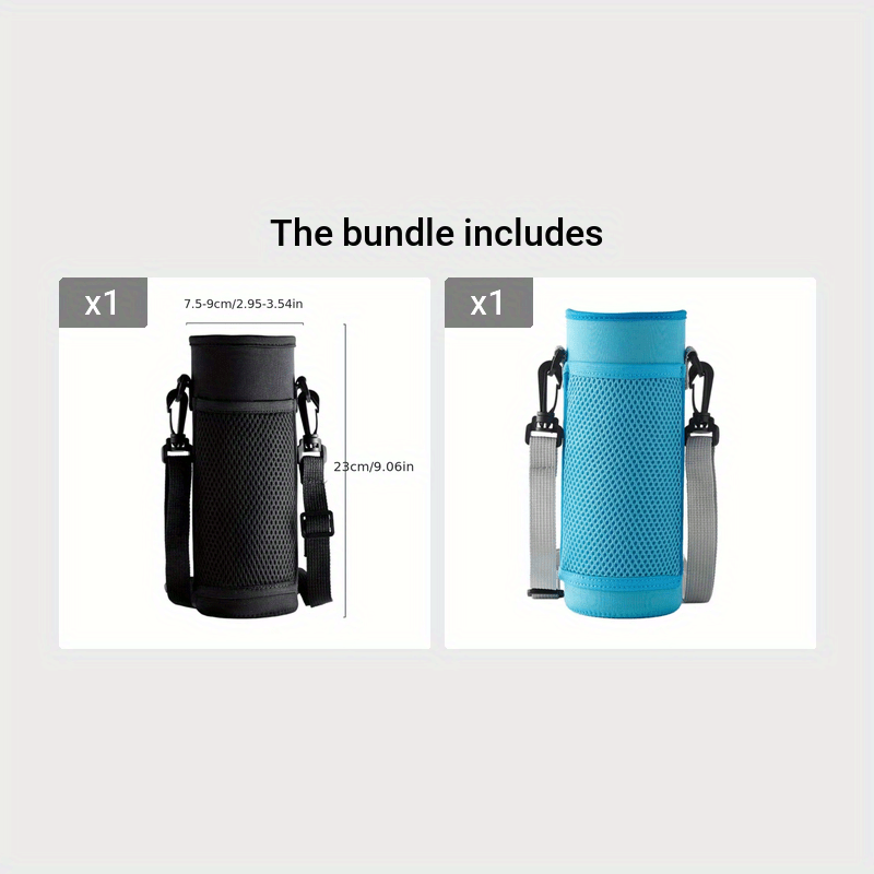 Water Bottle Pouch Vacuum Cup Holder With Strap Insulated - Temu