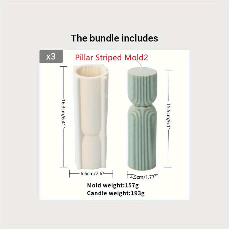 Striped Pillar Aesthetic Molds Cylindrical Tall Pillar - Temu