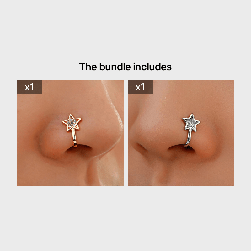 Quartz Star Rhinestone Nose Clip