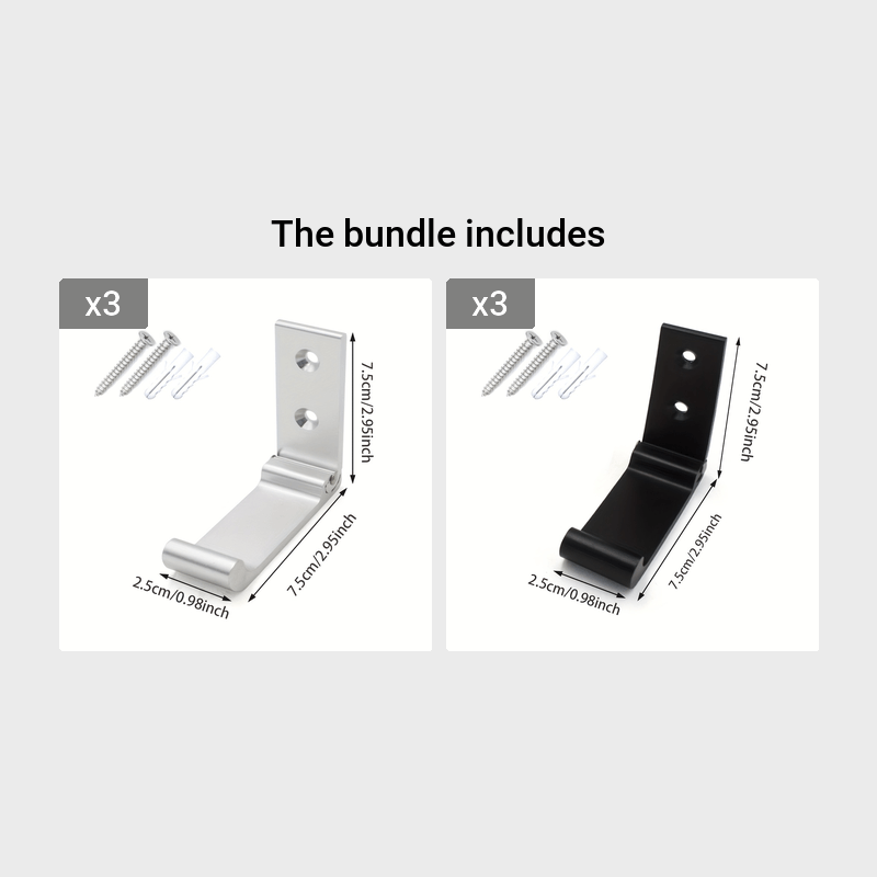 Modern Hanging Hooks For Wall Aluminium Black Towel Holder - Temu