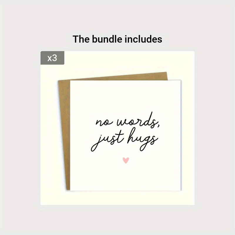 TEMU 1pc, Hugs Cards Sympathy Gifts , Cards, Sympathy Cards, Hugs Cards, Encouragement Cards, Friend
