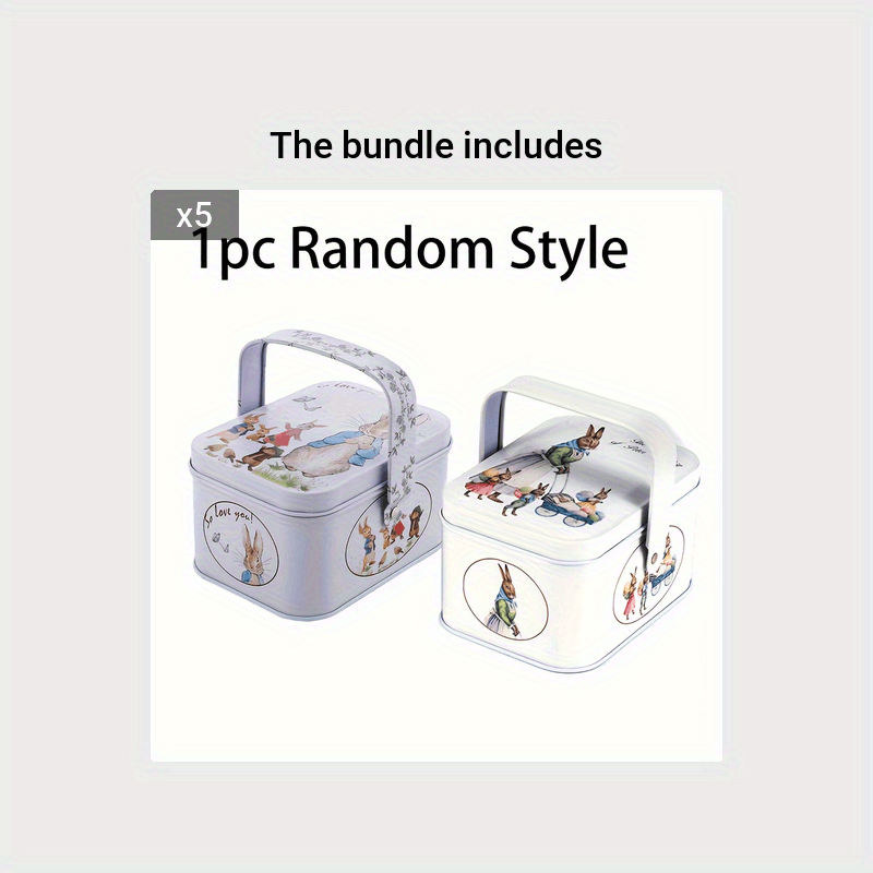 5Pcs Metal Mini Suitcase Candy Boxes Sundries Organizer Storage Can Small  Tin Boxes for Party Favors Birthday Office Wedding Decor 
